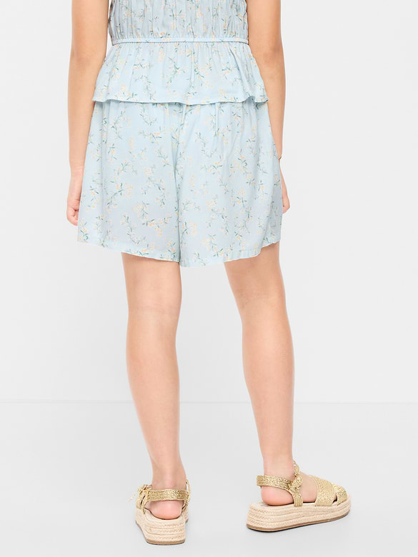 Short à motifs à taille extensible pour fille