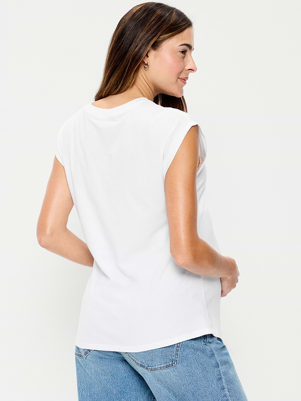 Maternity Short-Sleeve Side-Tie Top