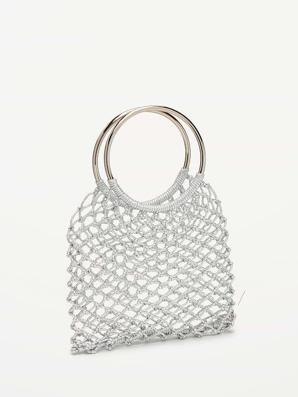 Sac métallisé à hanse en forme d’anneau