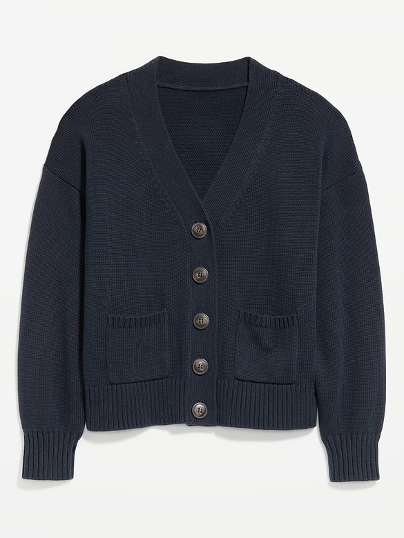 Seaside Cotton V-Neck Cardigan Sweater