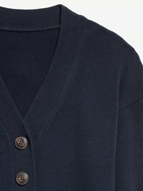 Seaside Cotton V-Neck Cardigan Sweater