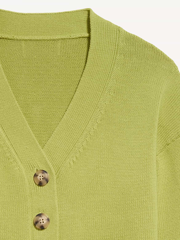Seaside Cotton V-Neck Cardigan Sweater