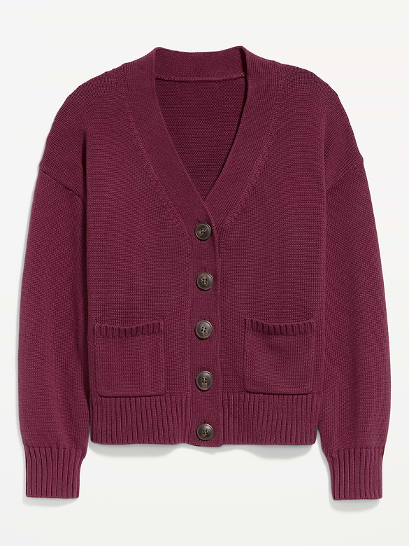 Seaside Cotton V-Neck Cardigan Sweater