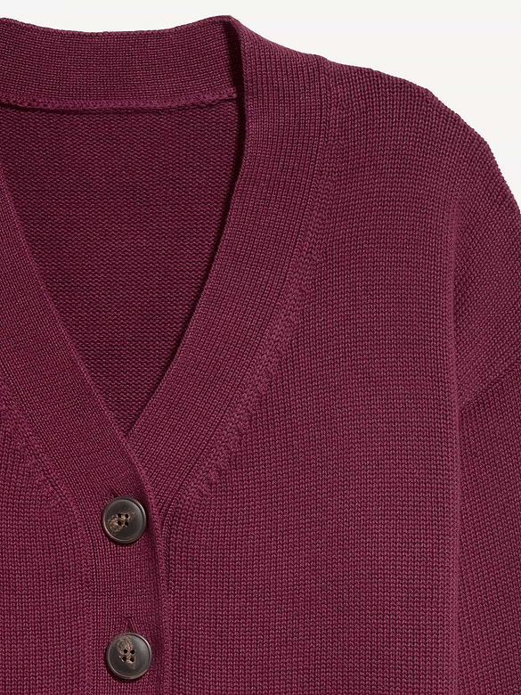 Seaside Cotton V-Neck Cardigan Sweater