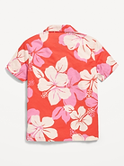 Image number 2 showing, Printed Short-Sleeve Poplin Shirt for Boys