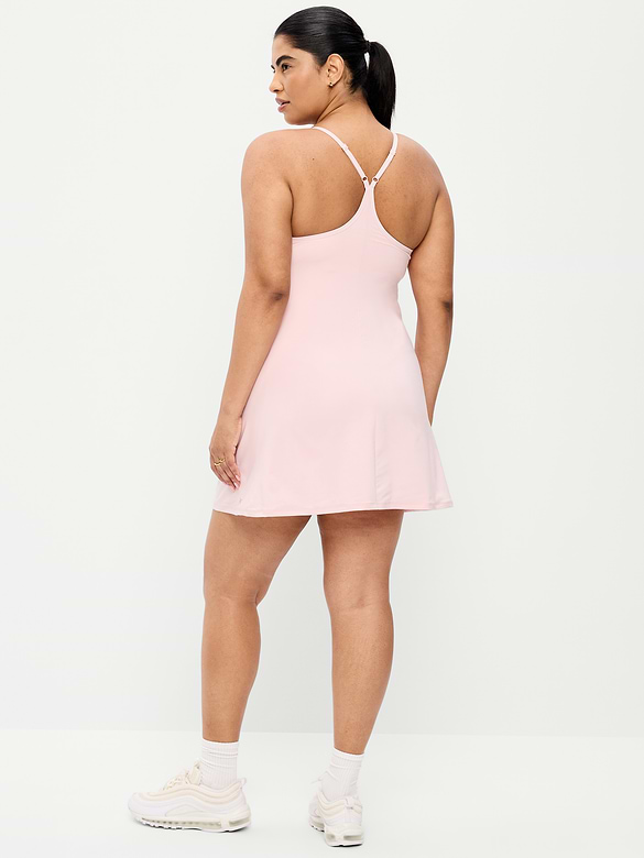 Stretch Woven Racerback Tennis Dress