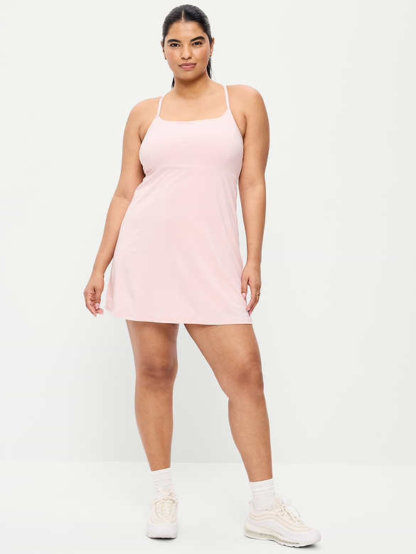 Stretch Woven Racerback Tennis Dress