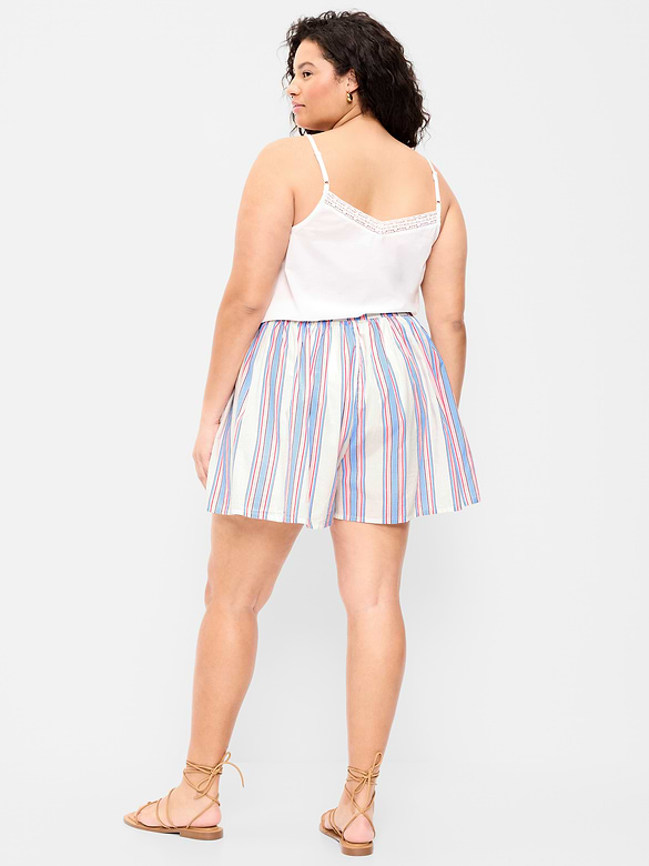 Jupe-short fluide à taille haute