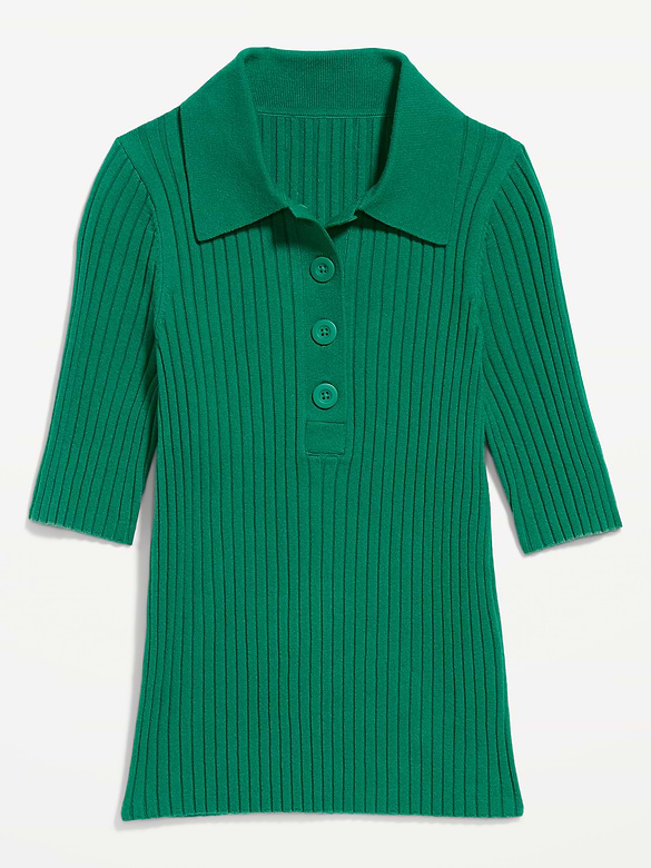 Short-Sleeve Ribbed Polo