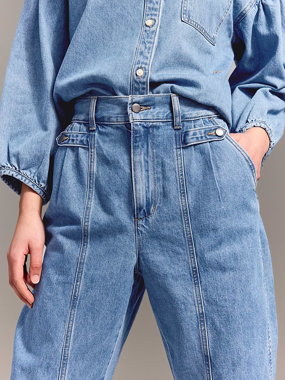 Old Navy x Christopher John Rogers High-Waisted Barrel Jeans
