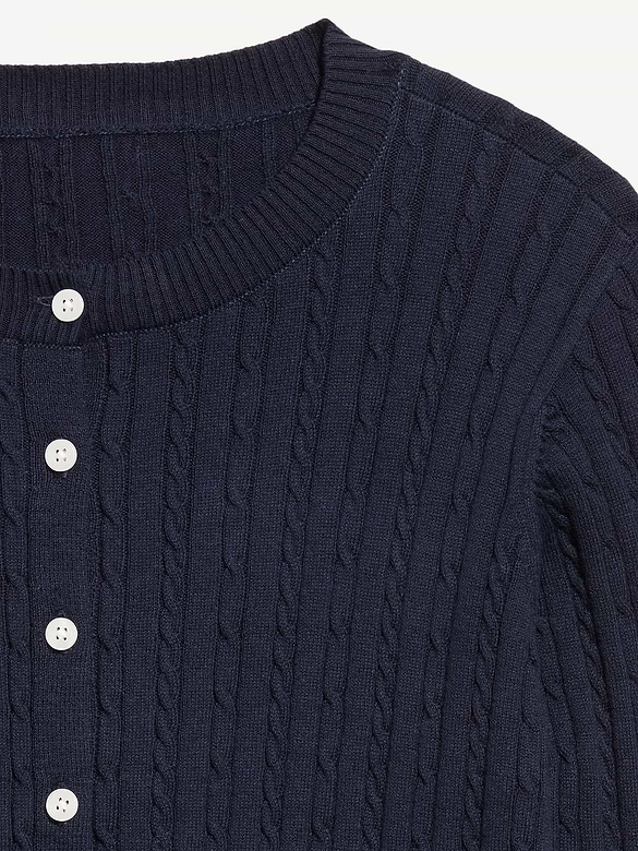 SoSoft Cotton Crew-Neck Cardigan Sweater