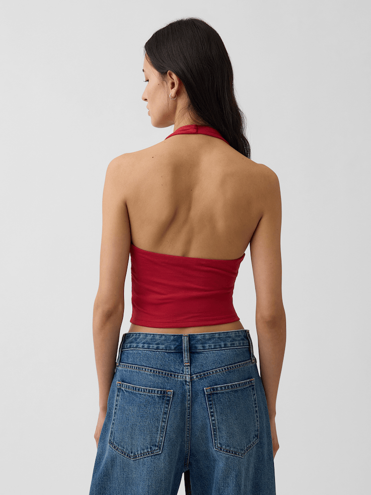 Image number 3 showing, CloseKnit Halter Crop Top