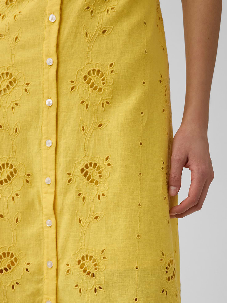 Image number 6 showing, Linen-Blend Embroidered Cami Maxi Dress