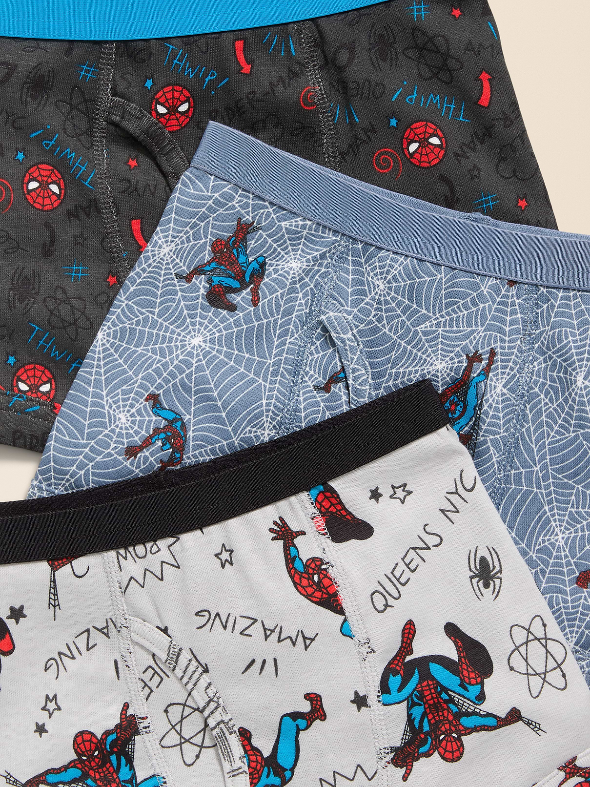 Image 2 of 3, Old Navy x Marvel Spider-Man Boxer-Briefs Underwear 3-Pack for Toddler Boys