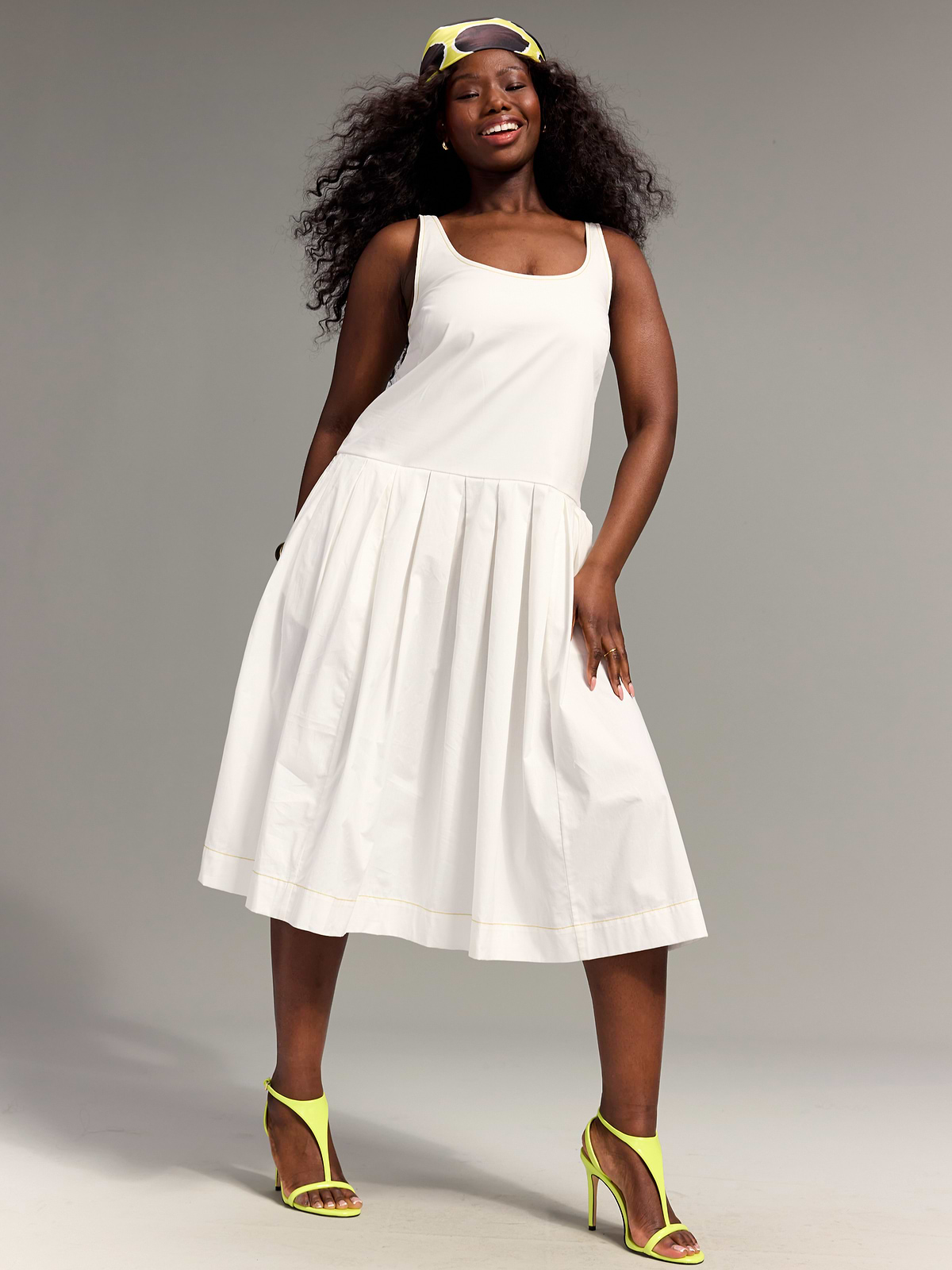 Old Navy x Christopher John Rogers Poplin Drop-Waist Dress