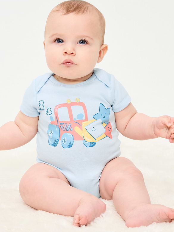 Short-Sleeve Graphic Bodysuit for Baby