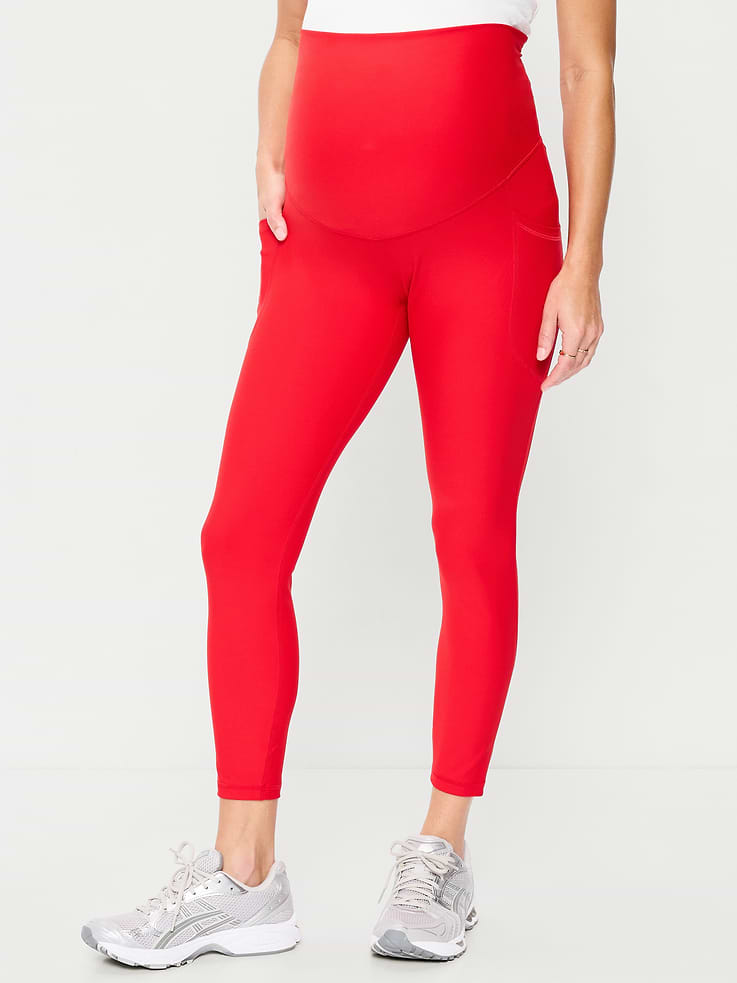 L'image numéro 1 présente Legging PowerSoft longueur 7/8 à panneau couvrant de Maternité