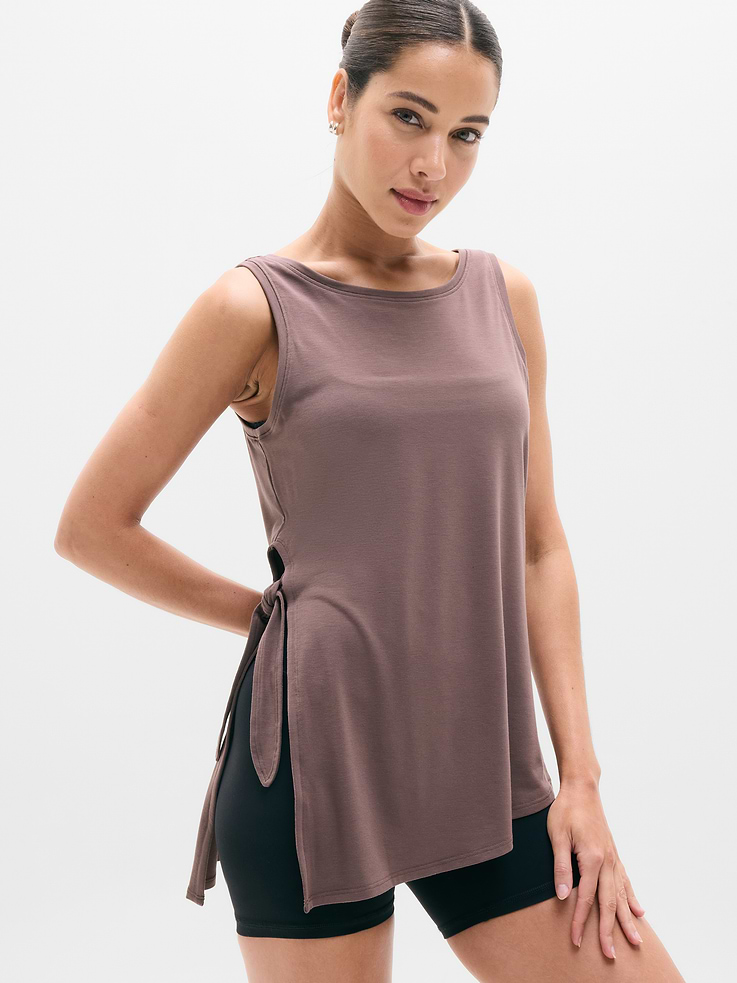 Image number 1 showing, Move With Ease Asym Tie Tank