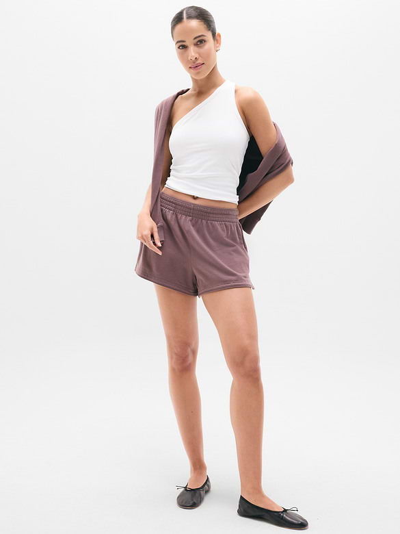 Signature Rib Asym One Shoulder Support Top