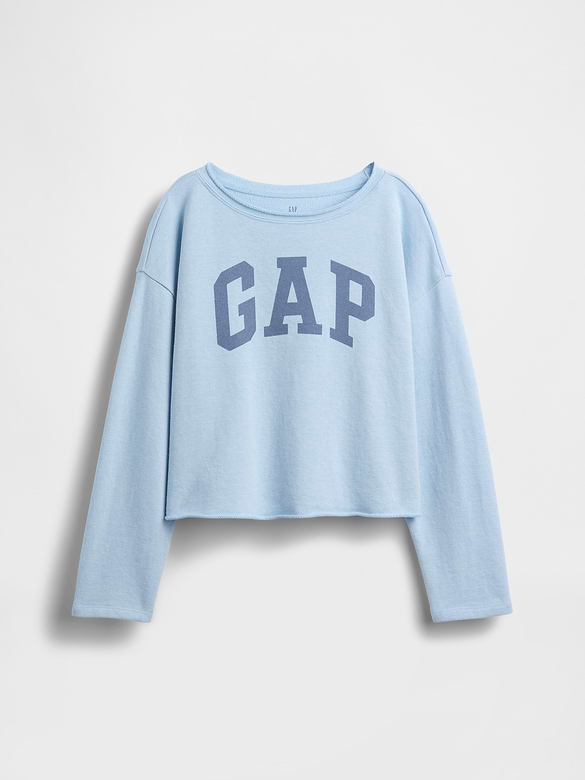 Kids VintageSoft Terry Wide-Neck Logo Sweatshirt
