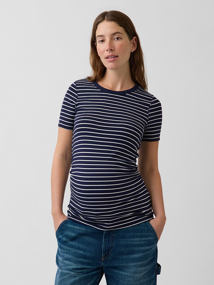 Image number 1 showing, Maternity Modern Crewneck T-Shirt