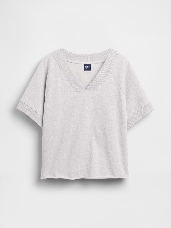 VintageSoft Terry Oversized V-Neck Sweatshirt