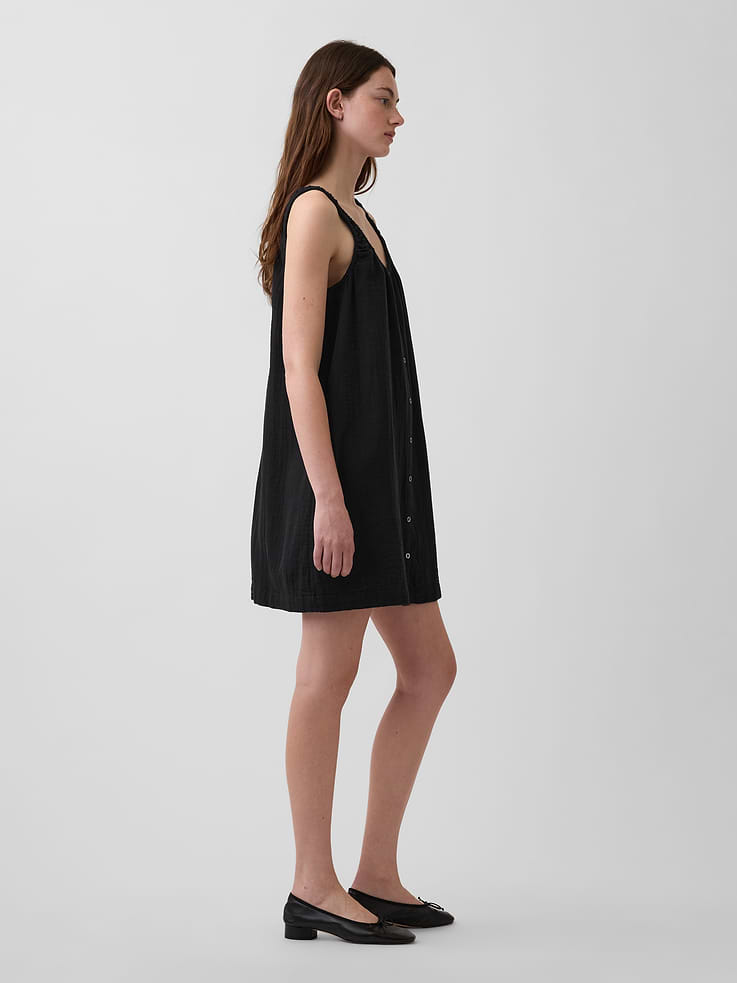 Image number 3 showing, Button-Front Mini Dress