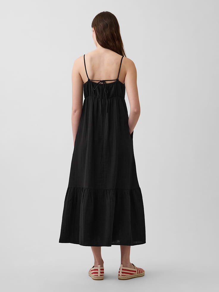 Image number 2 showing, Cotton Gauze Tiered Empire Waist Dress