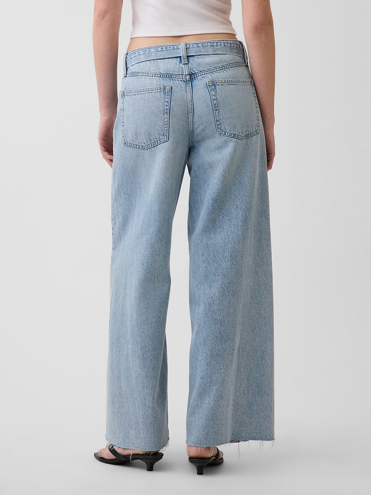 Image number 4 showing, Mid Rise Belted Baggy Jeans