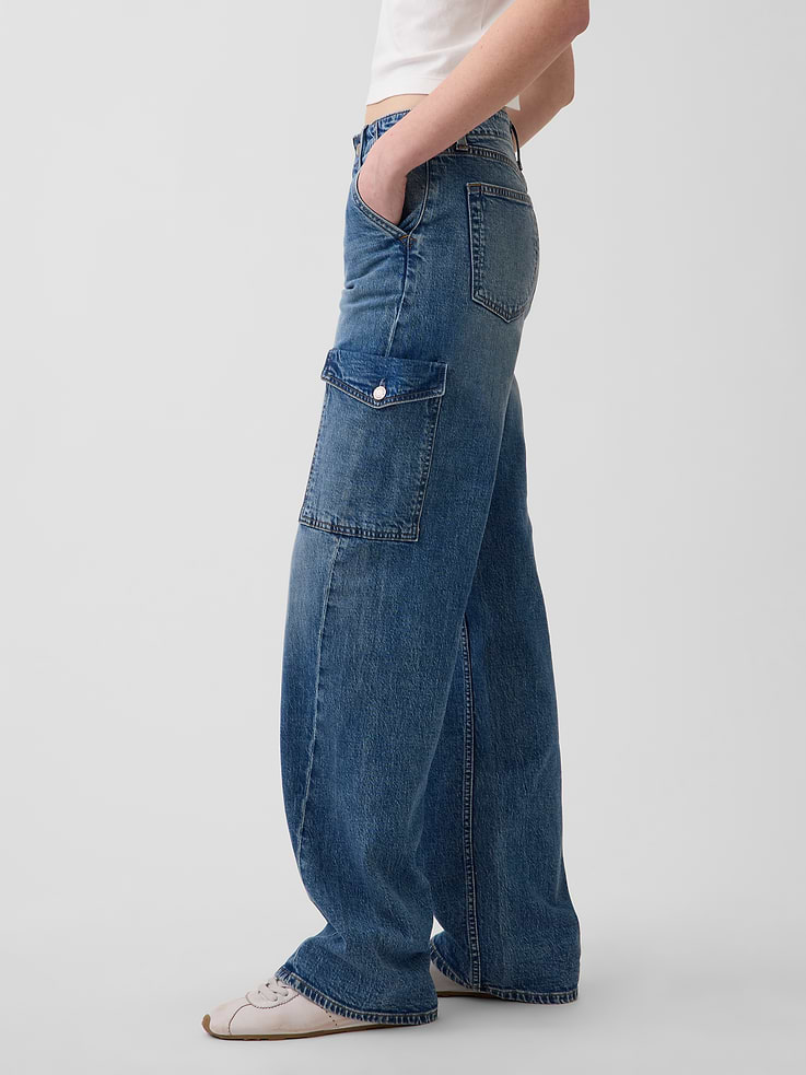Image number 3 showing, Low Rise '90s Loose Cargo Jeans