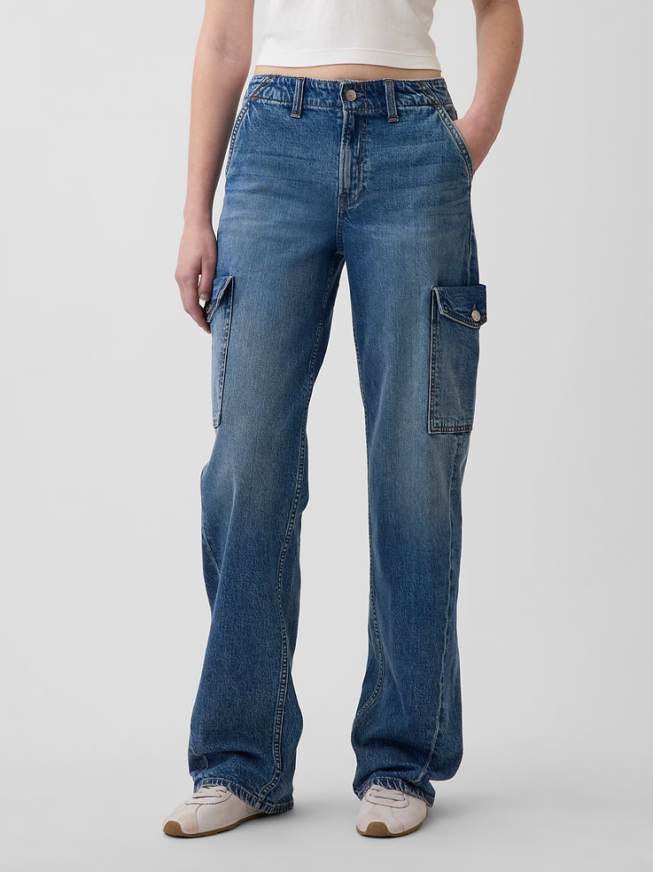 Image number 2 showing, Low Rise '90s Loose Cargo Jeans
