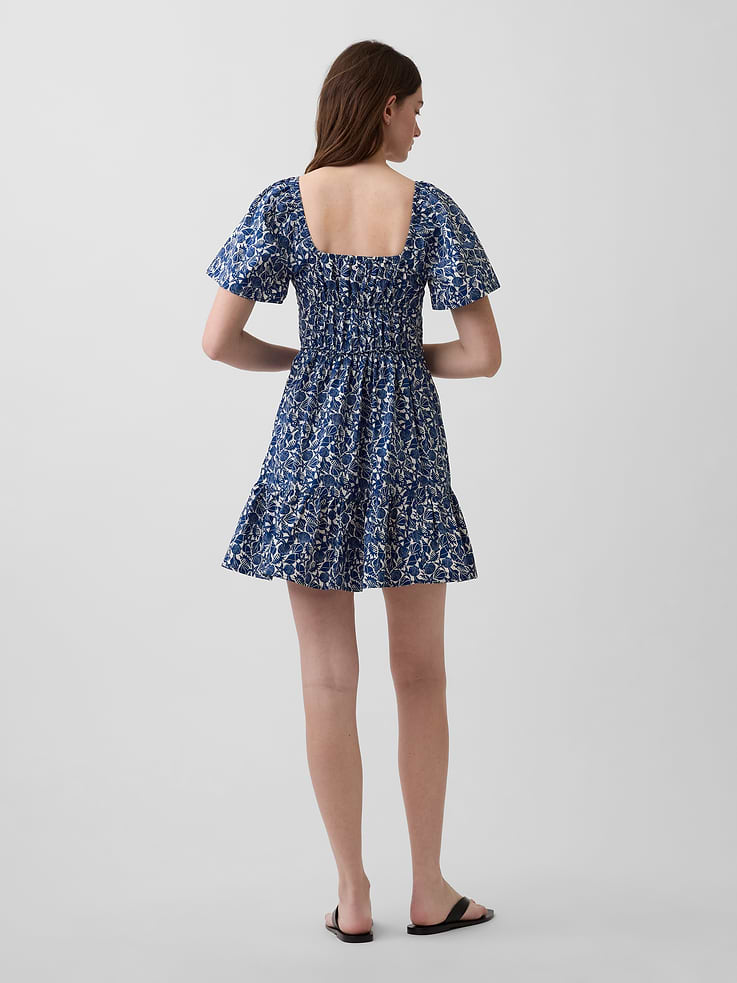Image number 2 showing, Poplin Flutter-Sleeve Mini Dress