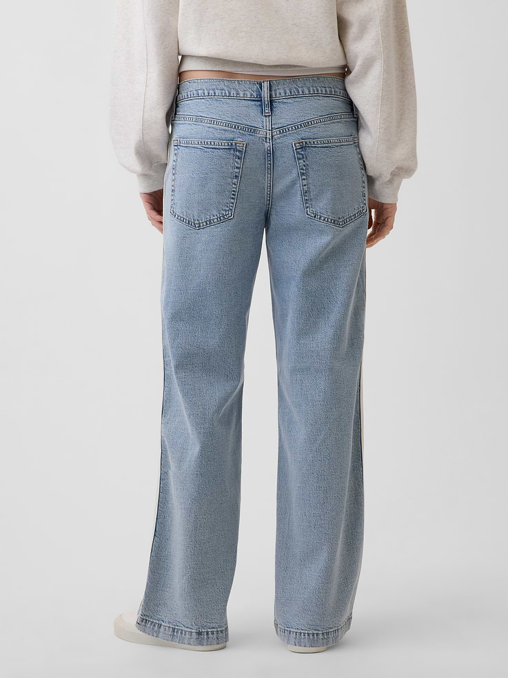 Image number 4 showing, Low Rise '90s Loose Side Stripe Jeans