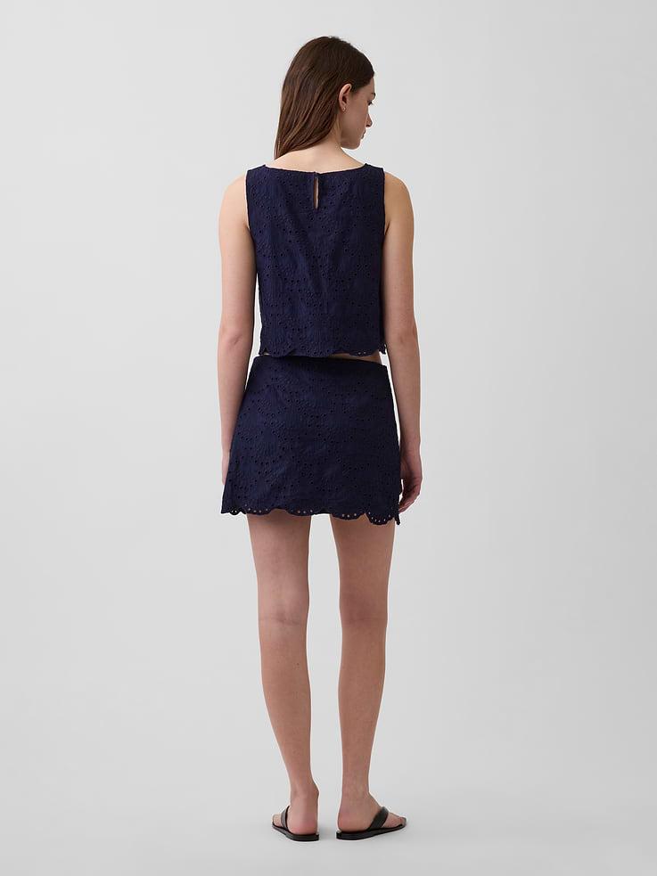 Image number 2 showing, Eyelet Mini Skort