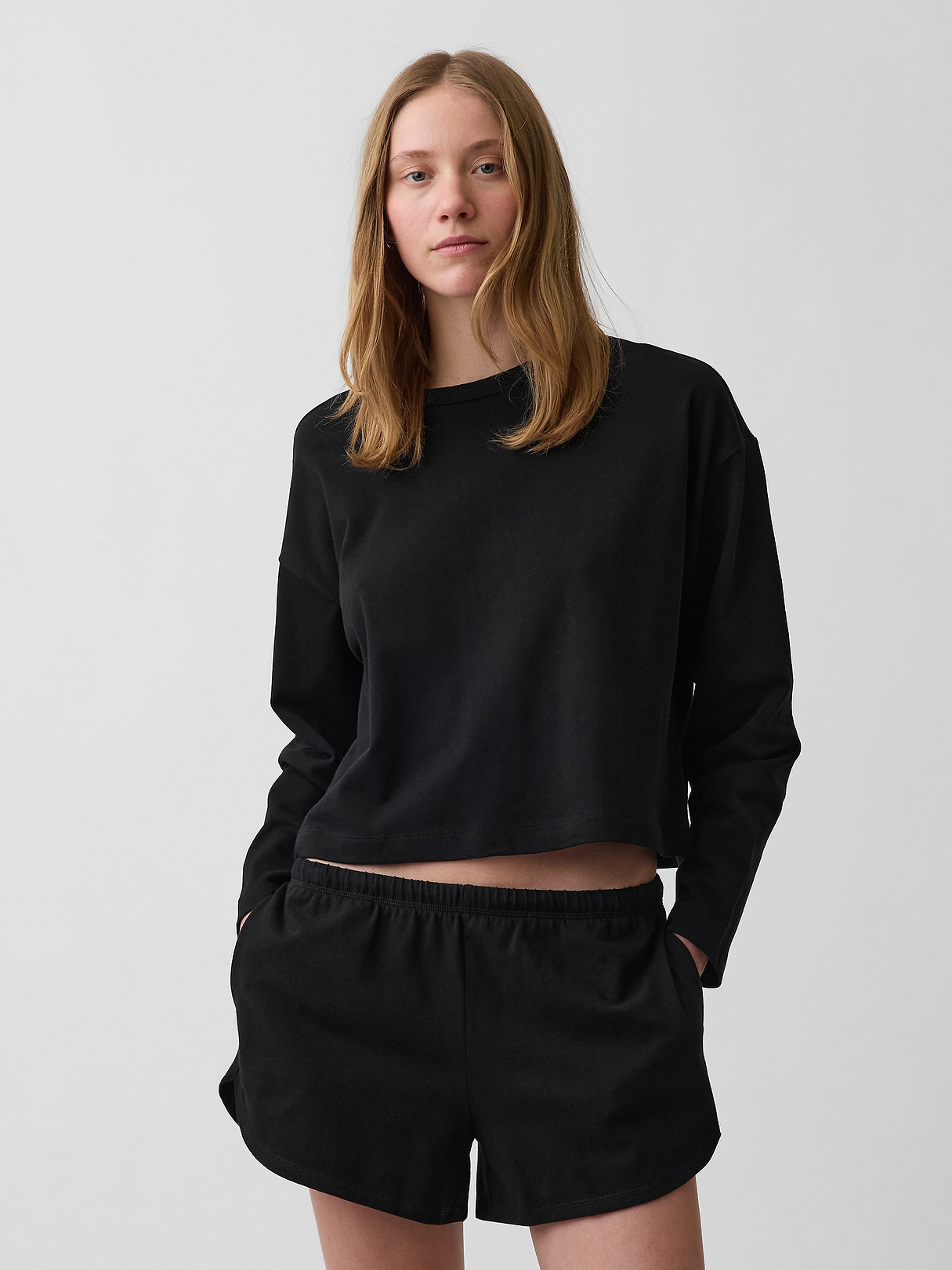 トップス GAP Knit Oversized Crop T-Shirt | Gap