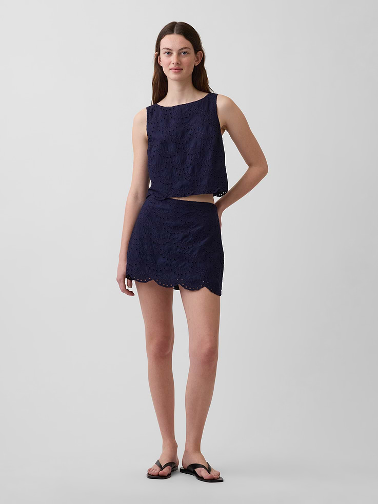Image number 1 showing, Eyelet Mini Skort