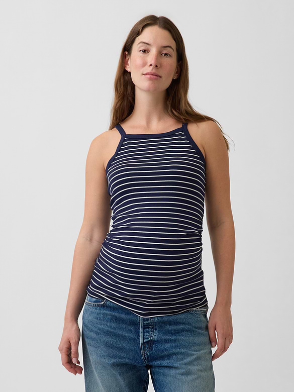 Camisole moderne à col tablier de Maternité