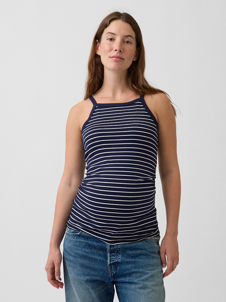 Image number 1 showing, Maternity Modern Apron-Neck Tank Top