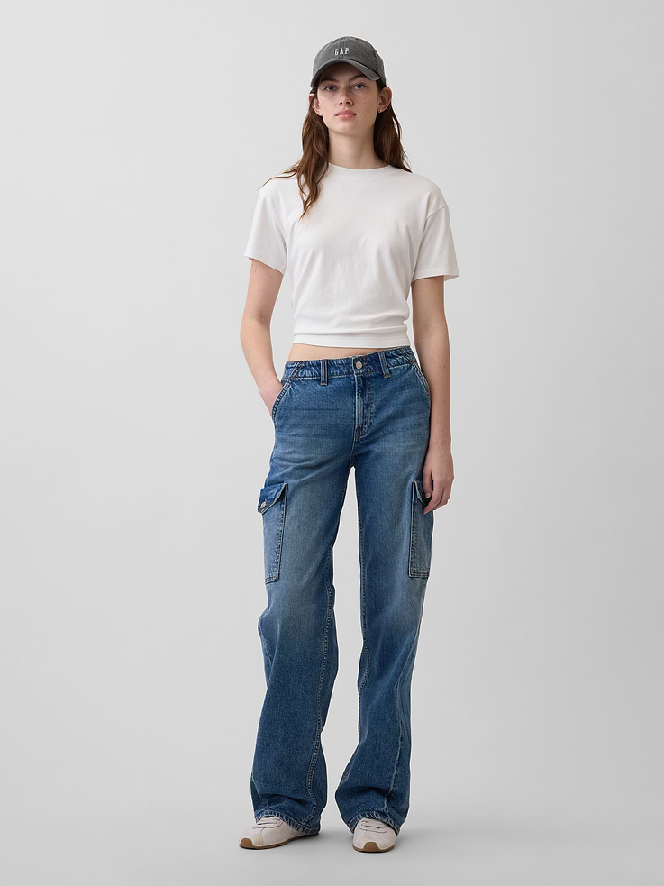 Image number 1 showing, Low Rise '90s Loose Cargo Jeans