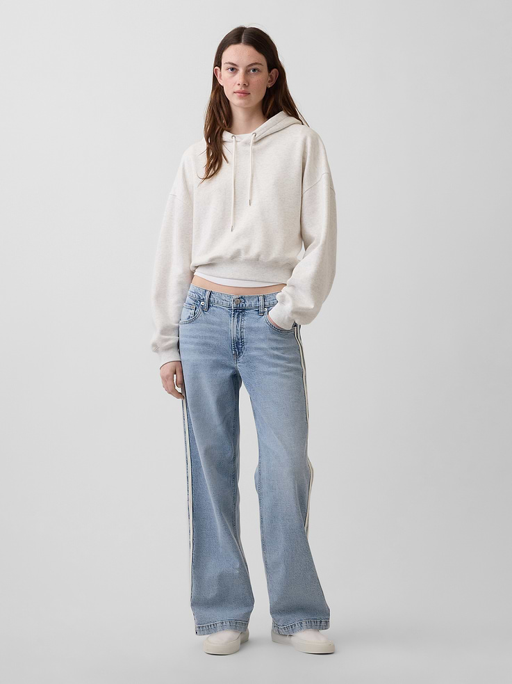Image number 1 showing, Low Rise '90s Loose Side Stripe Jeans