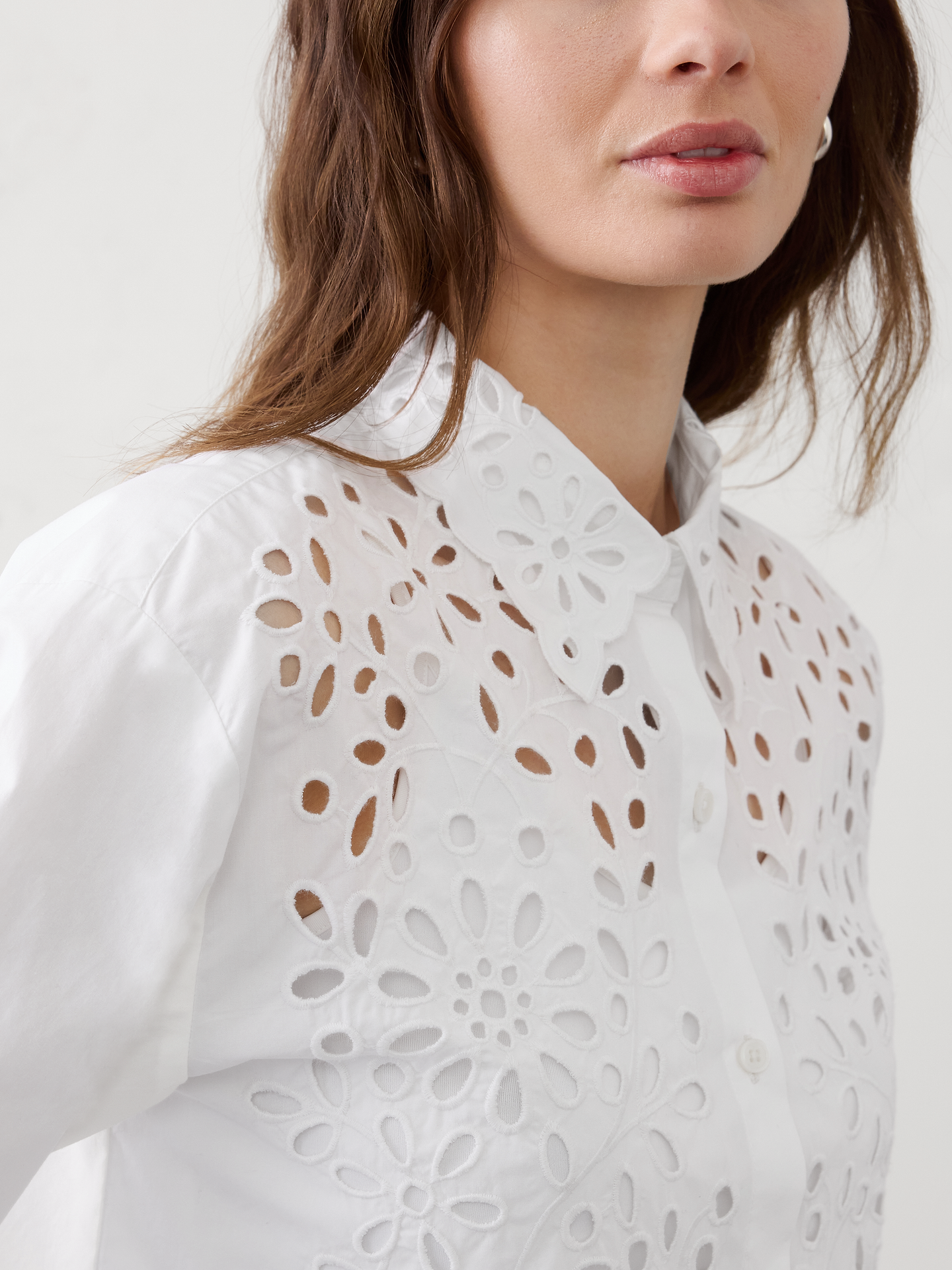 Image 3 of 4, Eyelet Shirt