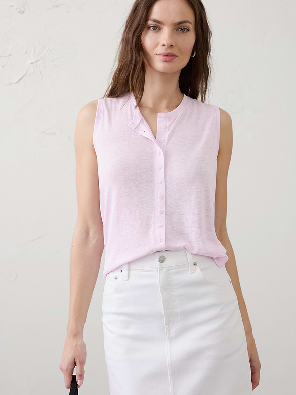 Linen-Blend Tank