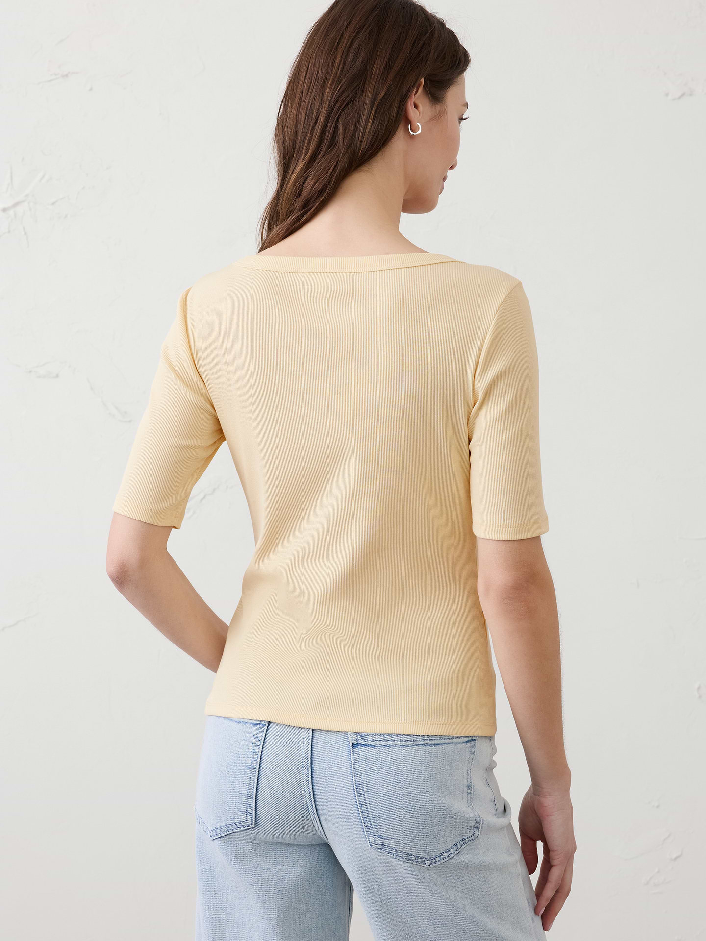 Image number 5 showing, Ribbed Elbow-Sleeve Henley T-Shirt