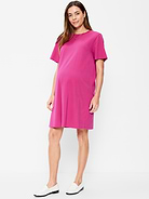 Image number 1 showing, Maternity Vintage Crew-Neck Mini T-Shirt Dress