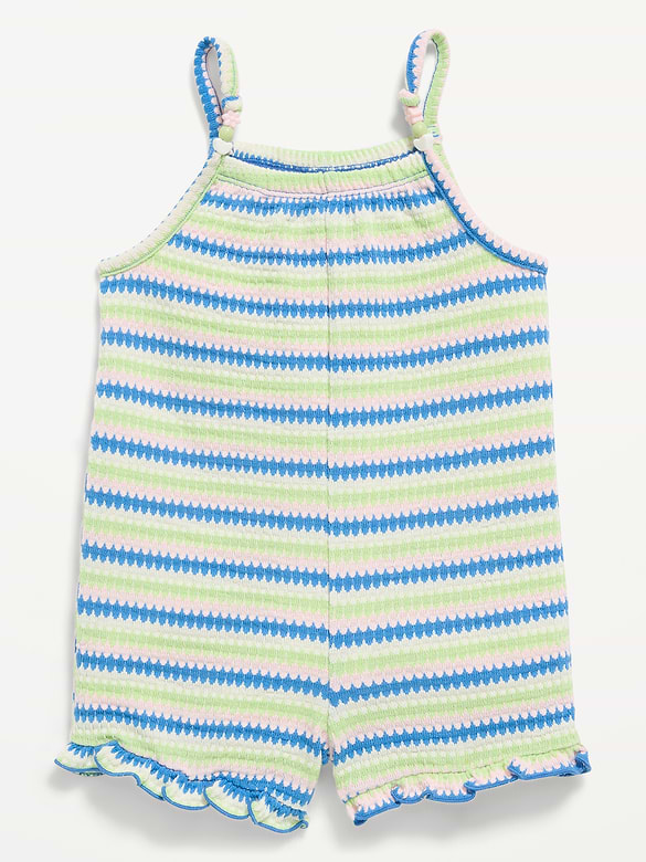 Sleeveless Knit Romper for Toddler Girls