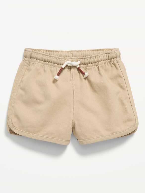 Twill Dolphin-Hem Shorts for Baby