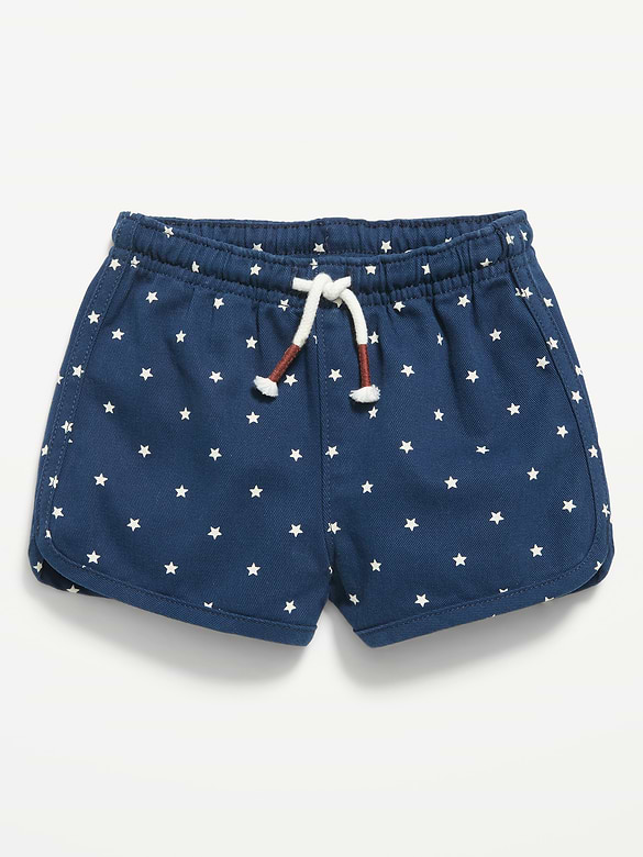 Twill Dolphin-Hem Shorts for Baby