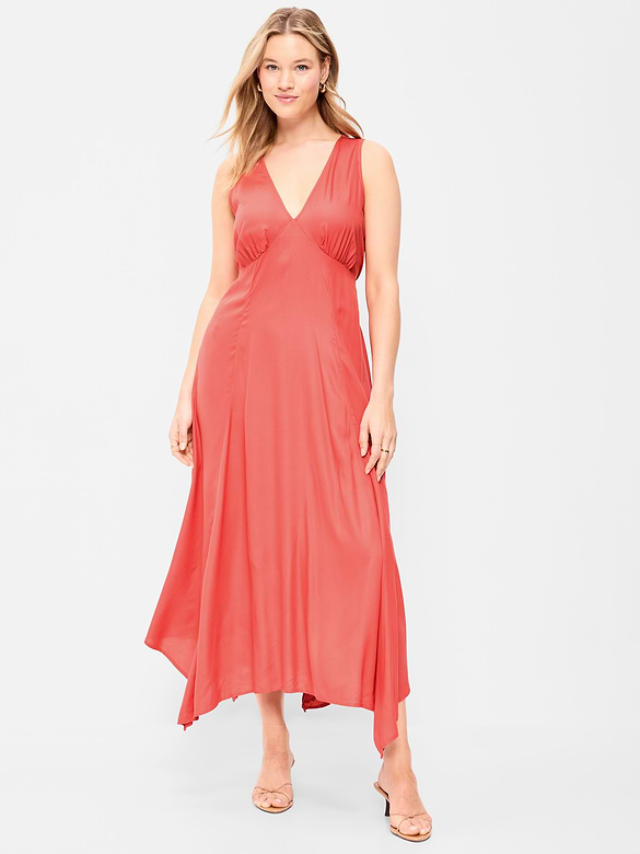 Handkerchief Hem Midi Dress