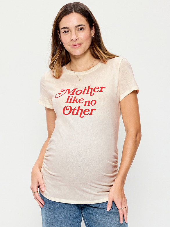 Maternity EveryWear Crew-Neck Graphic T-Shirt