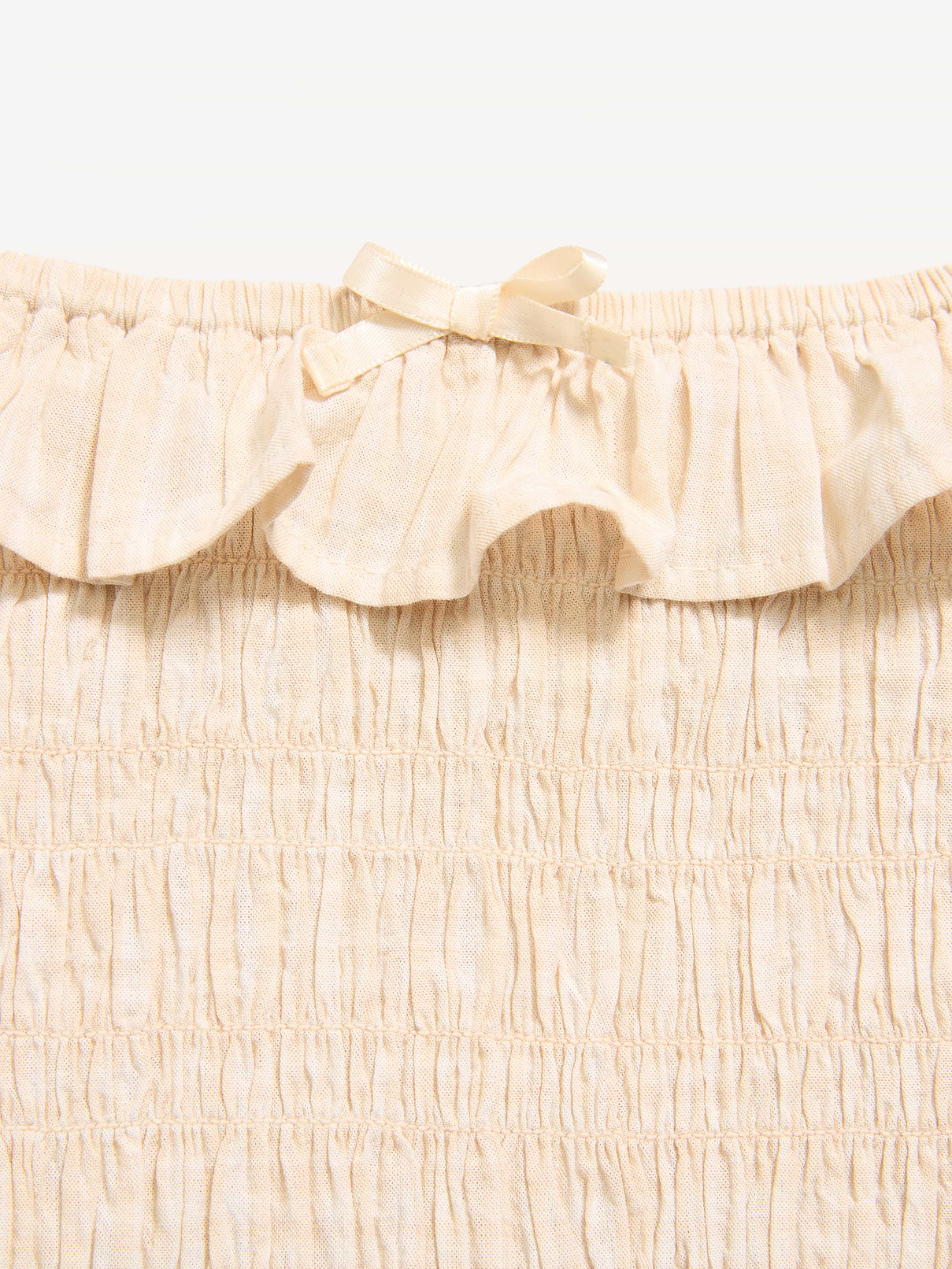 Image number 4 showing, Sleeveless Fitted Ruffled Smocked Top for Girls